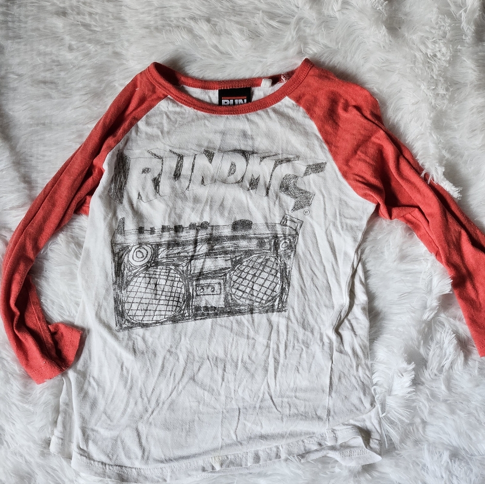 Kids Raglan Shirt - Red and White 6